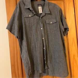Patagonia Blue Casual Button-Down Shirt